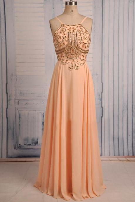 dark peach color gown